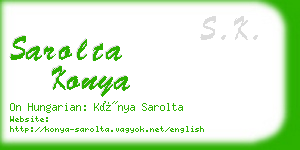 sarolta konya business card